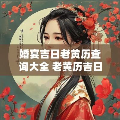 婚宴吉日老黄历查询大全 老黄历吉日查询办酒席