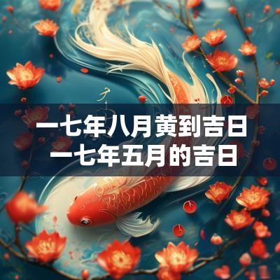 一七年八月黄到吉日 一七年五月的吉日