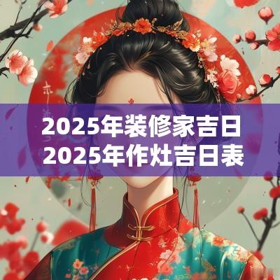 2025年装修家吉日 2025年作灶吉日表