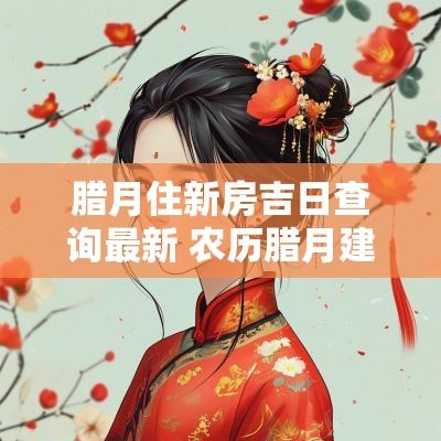 腊月住新房吉日查询最新 农历腊月建房吉日查询大全