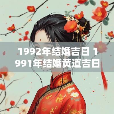 1992年结婚吉日 1991年结婚黄道吉日