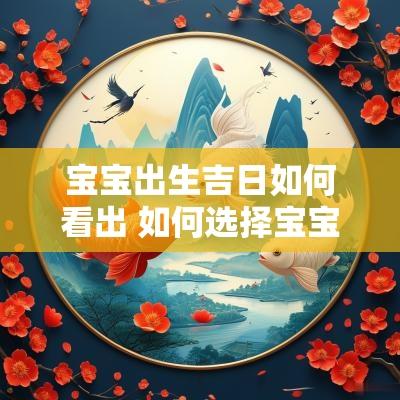 宝宝出生吉日如何看出 如何选择宝宝出生吉日和时间