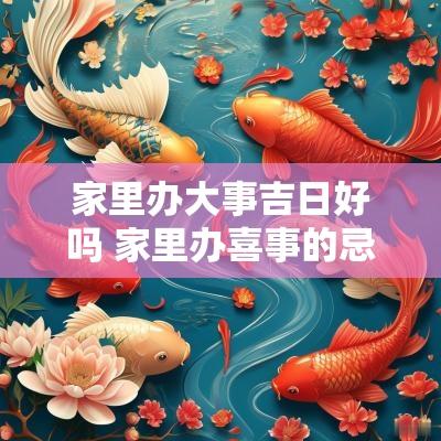 家里办大事吉日好吗 家里办喜事的忌讳