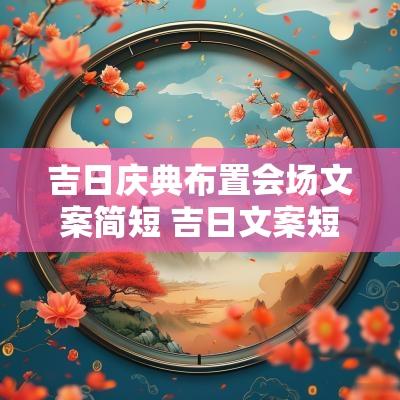 吉日庆典布置会场文案简短 吉日文案短句干净