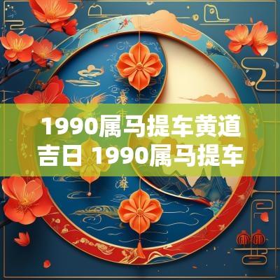 1990属马提车黄道吉日 1990属马提车吉日