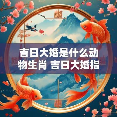 吉日大婚是什么动物生肖 吉日大婚指什么生肖