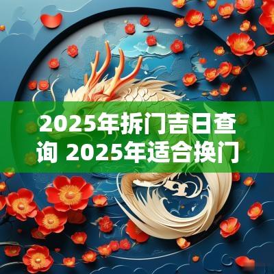 2025年拆门吉日查询 2025年适合换门的吉日
