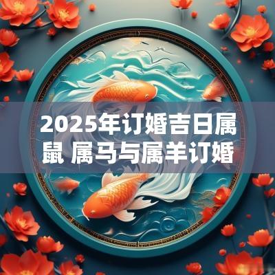 2025年订婚吉日属鼠 属马与属羊订婚吉日
