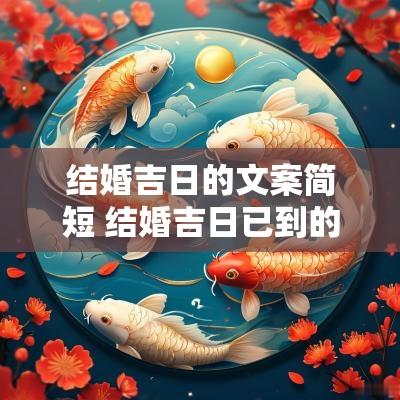结婚吉日的文案简短 结婚吉日已到的文案句子
