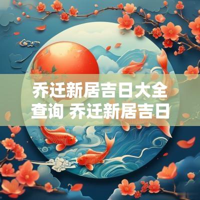 乔迁新居吉日大全查询 乔迁新居吉日查询2025五月份