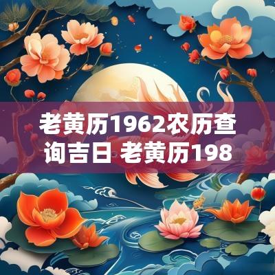 老黄历1962农历查询吉日 老黄历1986年吉日查询一览表