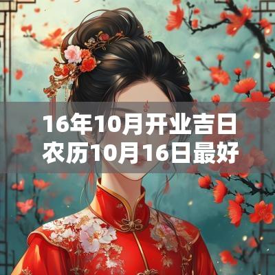 16年10月开业吉日 农历10月16日最好吉日