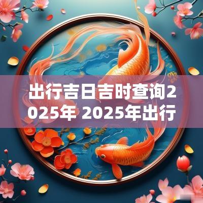 出行吉日吉时查询2025年 2025年出行吉日吉时一览表
