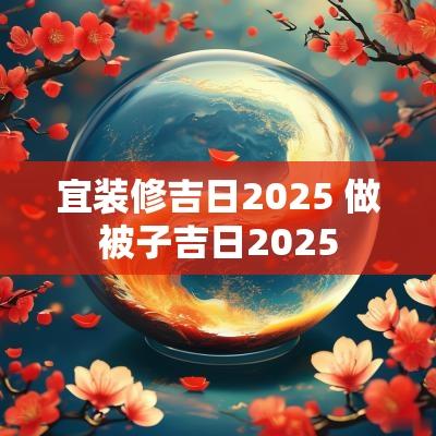 宜装修吉日2025 做被子吉日2025