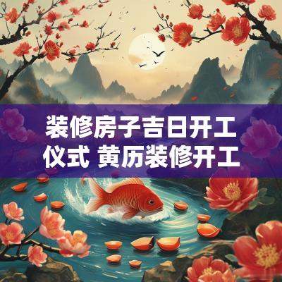 装修房子吉日开工仪式 黄历装修开工吉日吉时