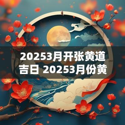 20253月开张黄道吉日 20253月份黄道吉日一览表