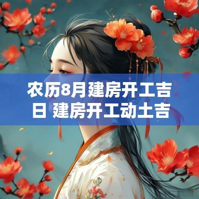 农历8月建房开工吉日 建房开工动土吉日查询