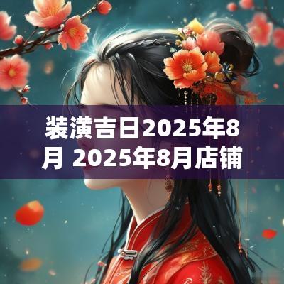 装潢吉日2025年8月 2025年8月店铺转让吉日