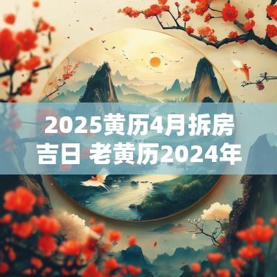 2025黄历4月拆房吉日 老黄历2025年拆房吉日查询一览表