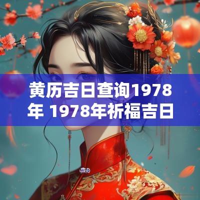 黄历吉日查询1978年 1978年祈福吉日查询