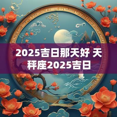 2025吉日那天好 天秤座2025吉日
