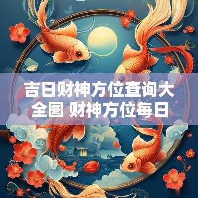 吉日财神方位查询大全图 财神方位每日查询表