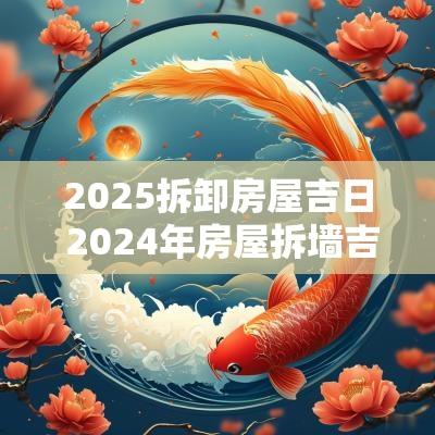 2025拆卸房屋吉日 2025年房屋拆墙吉日一览表