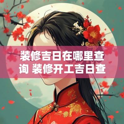 装修吉日在哪里查询 装修开工吉日查询老黄历