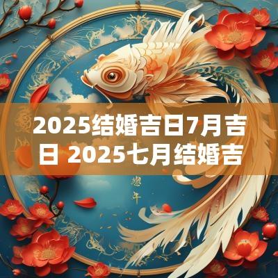 2025结婚吉日7月吉日 2025七月结婚吉日