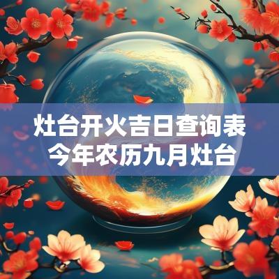 灶台开火吉日查询表 今年农历九月灶台开火吉日