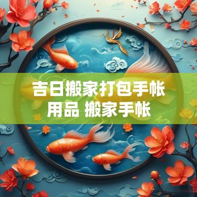 吉日搬家打包手帐用品 搬家手帐