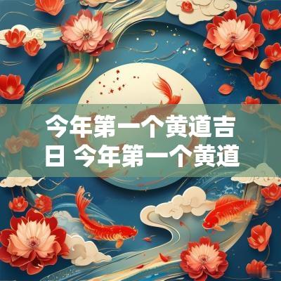今年第一个黄道吉日 今年第一个黄道吉日是哪天