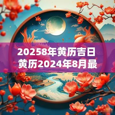 20258年黄历吉日 黄历2025年8月最好的黄道吉日