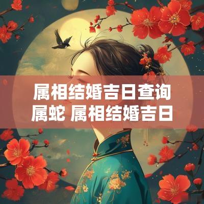 属相结婚吉日查询属蛇 属相结婚吉日查询