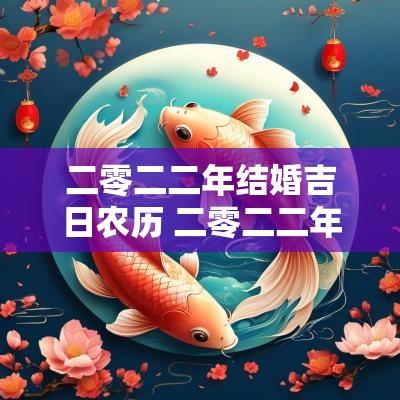 二零二二年结婚吉日农历 二零二二年结婚最佳日子农历