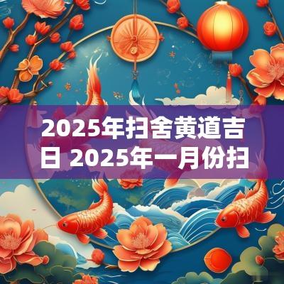 2025年扫舍黄道吉日 2025年一月份扫家黄道吉日查询