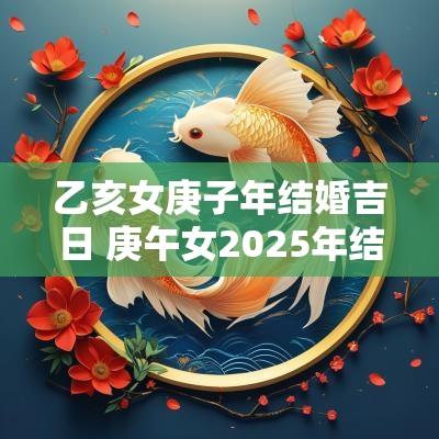 乙亥女庚子年结婚吉日 庚午女2025年结婚吉日
