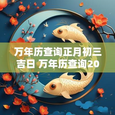 万年历查询正月初三吉日 万年历查询2025年农历正月吉日