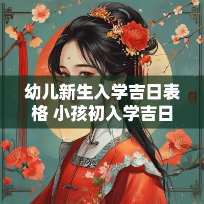 幼儿新生入学吉日表格 小孩初入学吉日