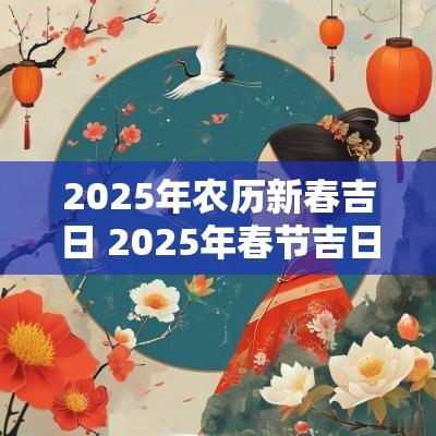 2025年农历新春吉日 2025年春节吉日吉时