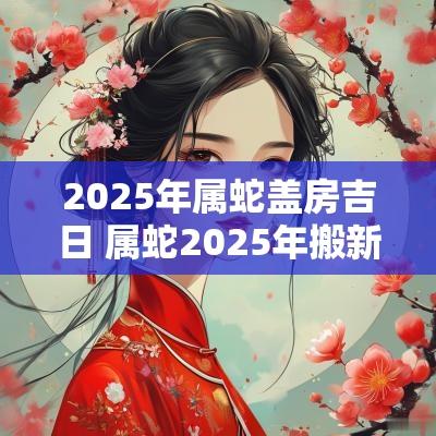 2025年属蛇盖房吉日 属蛇2025年搬新房吉日