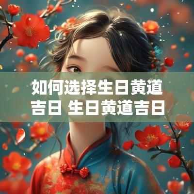 如何选择生日黄道吉日 生日黄道吉日一览表