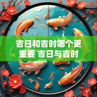 吉日和吉时哪个更重要 吉日与吉时