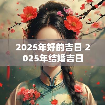 2025年好的吉日 2025年结婚吉日
