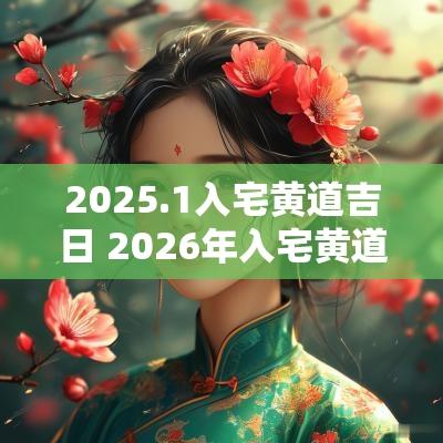 2025.1入宅黄道吉日 2026年入宅黄道吉日