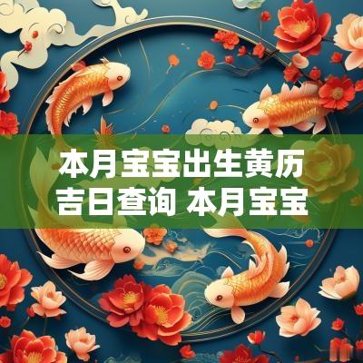 本月宝宝出生黄历吉日查询 本月宝宝出生吉日查询软件