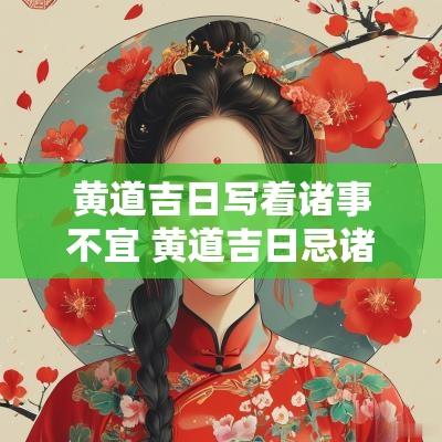 黄道吉日写着诸事不宜 黄道吉日忌诸事不宜什么意思