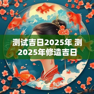 测试吉日2025年 测2025年修造吉日