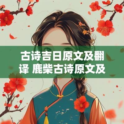 古诗吉日原文及翻译 鹿柴古诗原文及翻译