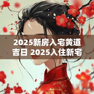 2025新房入宅黄道吉日 2025入住新宅吉日吉时